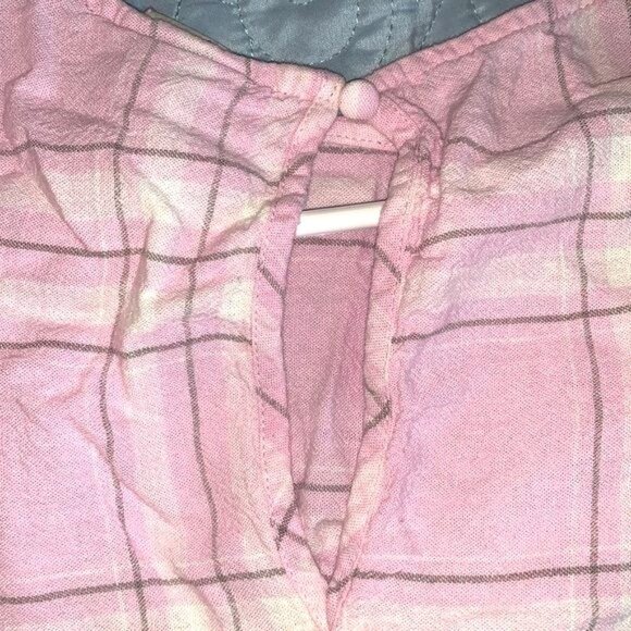 Pink Plaid Ruffle Sleeve Blouse XL By A New Day Lightweight Cotton Blend - Picture 8 of 10